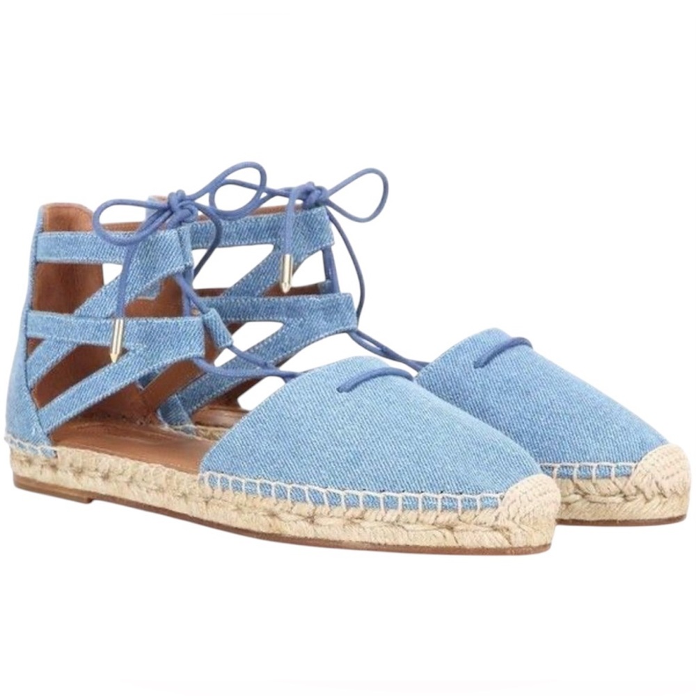 Aquazzura Belgravia Denim Espadrilles